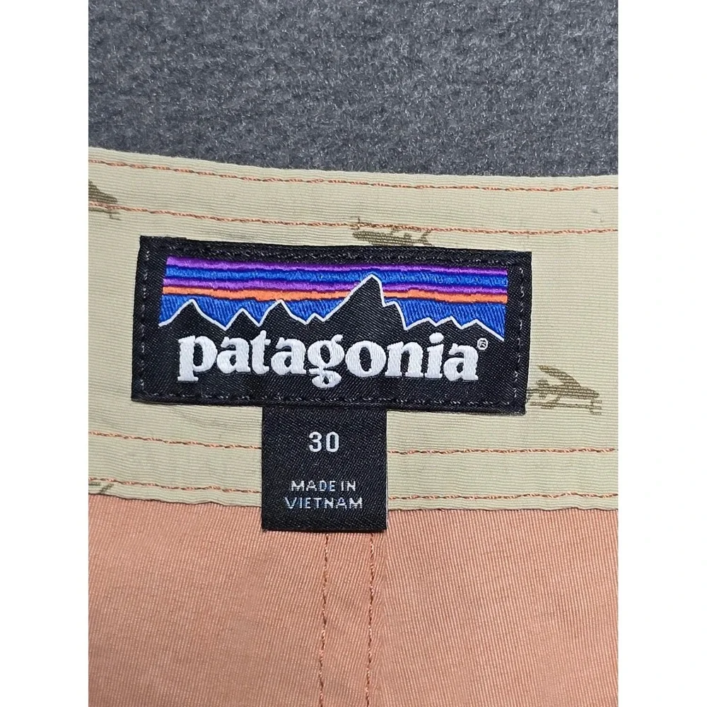 Patagonia Swim Trunks‎ Shorts 30 Orange Blue Pattern Athletic Beach BoardShorts
